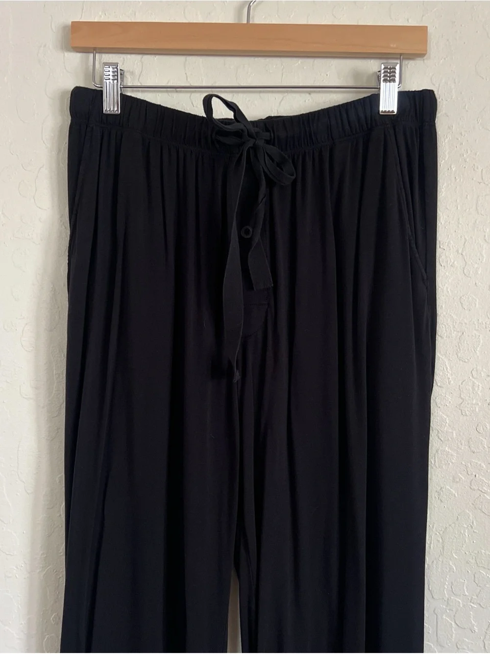 Bundle of 2 Bamboo Soft Stretch Jersey Pull On Elastic Waist Pajama Pants Large